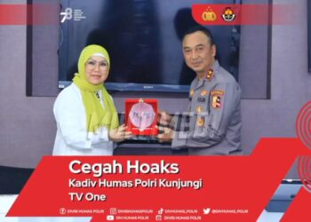 Cegah Hoaks Kadiv Humas Polri Kunjungi TV One