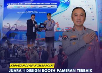 Hebat Kali ini Polri Raih Juara 1 Kategori Desain Booth Terbaik Pada Pameran Indo Security 2023