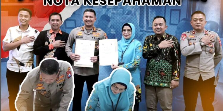 Tanda Tangani MOU, Polres Malang Kota Siap Hadirkan Pemilu Damai 2024