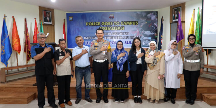 Tingkatkan Edukasi Dirlantas Polda Sulsel Gelar Acara Police Goes To Campus