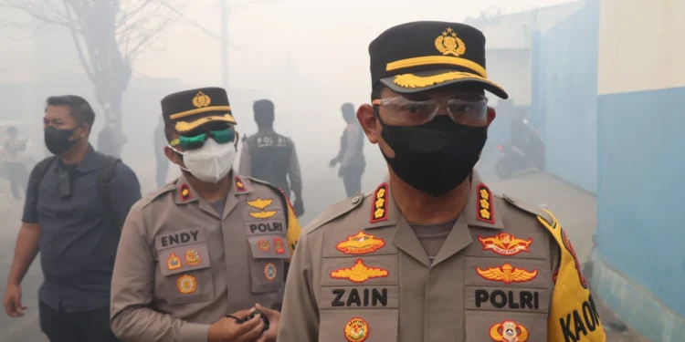 Polres Metro Tangerang Kota Dirikan Posko Pengamanan di Area Kebakaran TPA Rawa Kucing