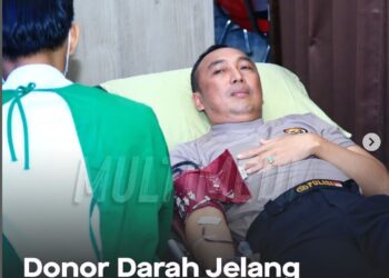 Kepala Divisi Humas Polri Irjen Pol. Dr. Sandi Nugroho Memimpin Kegiatan Donor Darah dalam Rangka Memperingati HUT Humas Polri ke-72