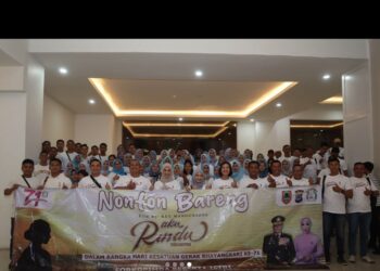 Polres Tanah Laut Gelar Acara Nobar Film Aku Rindu