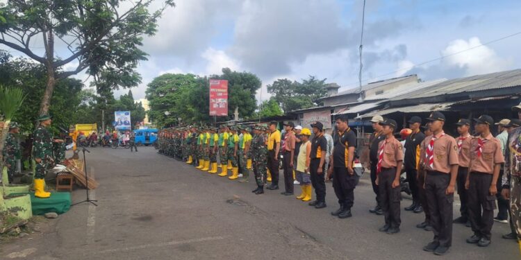 Sinergitas Karya Bhakti Kodim 0833 dan Polresta Malang Kota Wujudkan Lingkungan Sehat