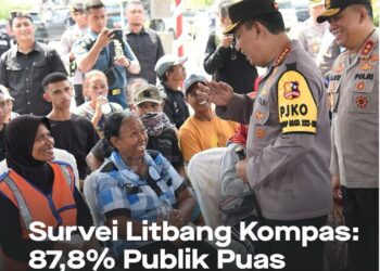 Survei Litbang Kompas: Pengawasan Internal Berjalan Apik, 87,8% Masyarakat Puas Kinerja Polri