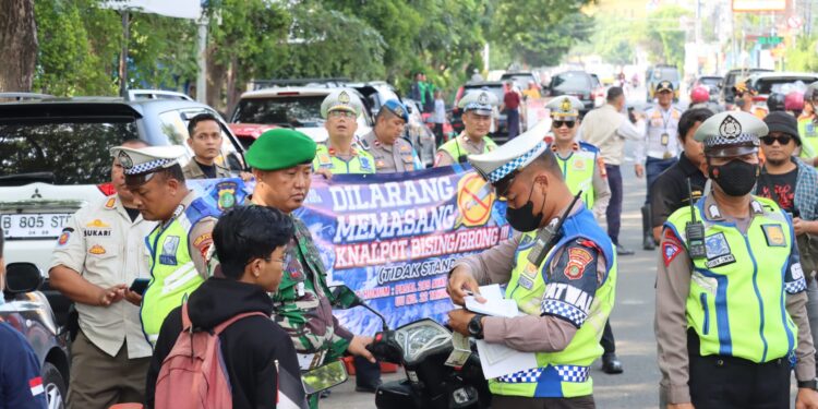 Satlantas Polres Metro Tangerang Kota Gelar Razia Knalpot Brong, 24 Motor Terjaring