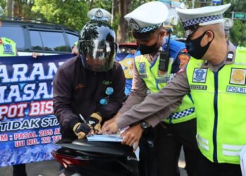 Ganggu Ketertiban, Puluhan Motor Knalpot Brong Dirazia Polisi di Kota Tangerang