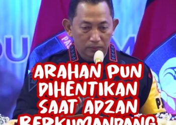 Suara Adzan Berkumandang, Kapolri Hentikan Arahan dalam Rakernis Korp Brimob Polri T.A. 2024