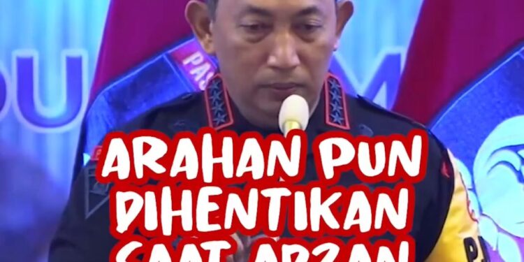 Suara Adzan Berkumandang, Kapolri Hentikan Arahan dalam Rakernis Korp Brimob Polri T.A. 2024
