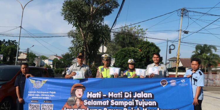 Jasa Raharja, Polres Metro Tangerang Kota & Dishub Kota Tangerang Apresiasi Pengguna Motor Tertib