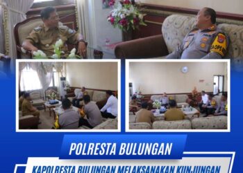 Kapolresta Bulungan Kunjungan Ke Kantor Bupati Untuk Jalin Silaturohmi
