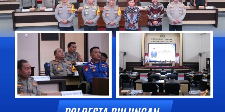 Kapolresta Bulungan Hadiri Taklimat Awal Audit Kinerja Itwasda Polda Kaltara