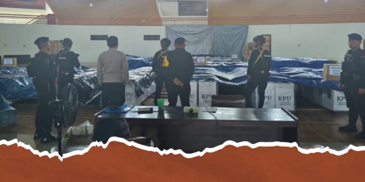 Polresta Bulungan Perketat Pengamanan di Gudang Logistik Pemilu untuk Jamin Kelancaran Pilkada
