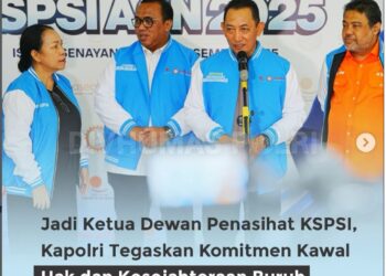 Jadi Dewan Penasihat KSPSI, Kapolri Tegaskan Komitmen Kawal Hak dan Kesejahteraan Buruh